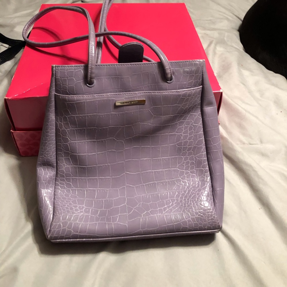 Nine West Lavender Alligator Print Bag